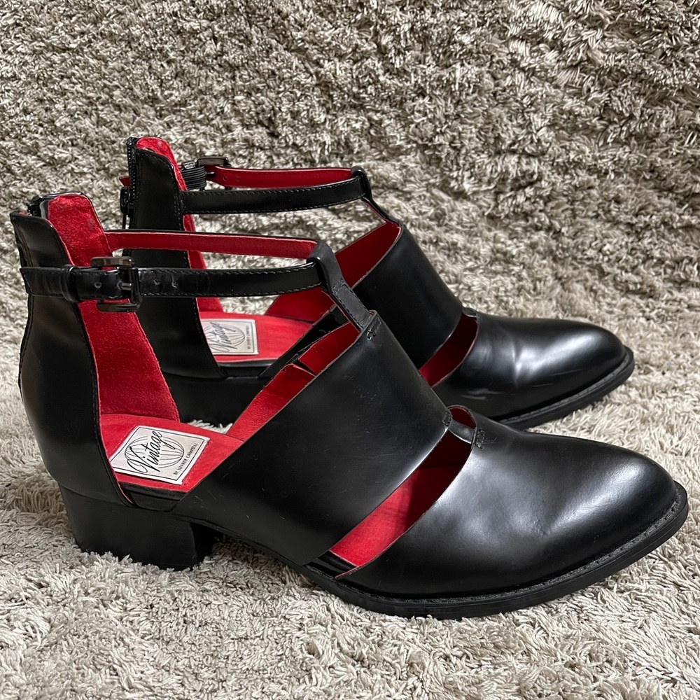 JEFFREY CAMPBELL cutout black ankle boots